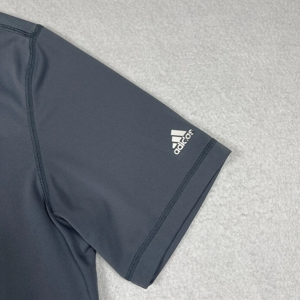 Adidas Polo Shirt Mens Large Gray Golf Brick Landing Plantation‎ Vacation Travel